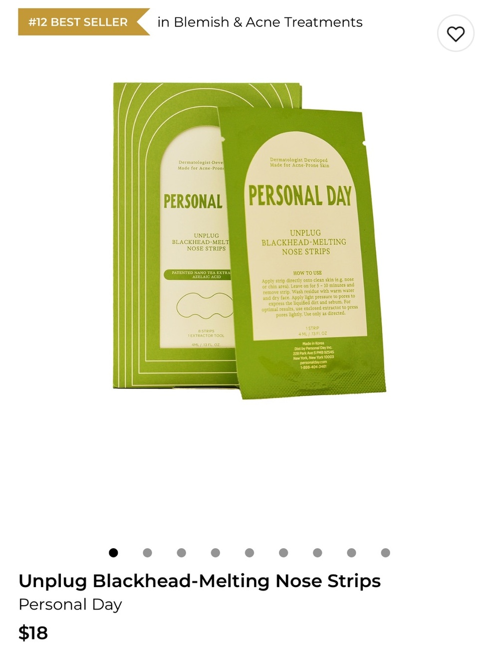 Personal day unplug black head melting nose strips